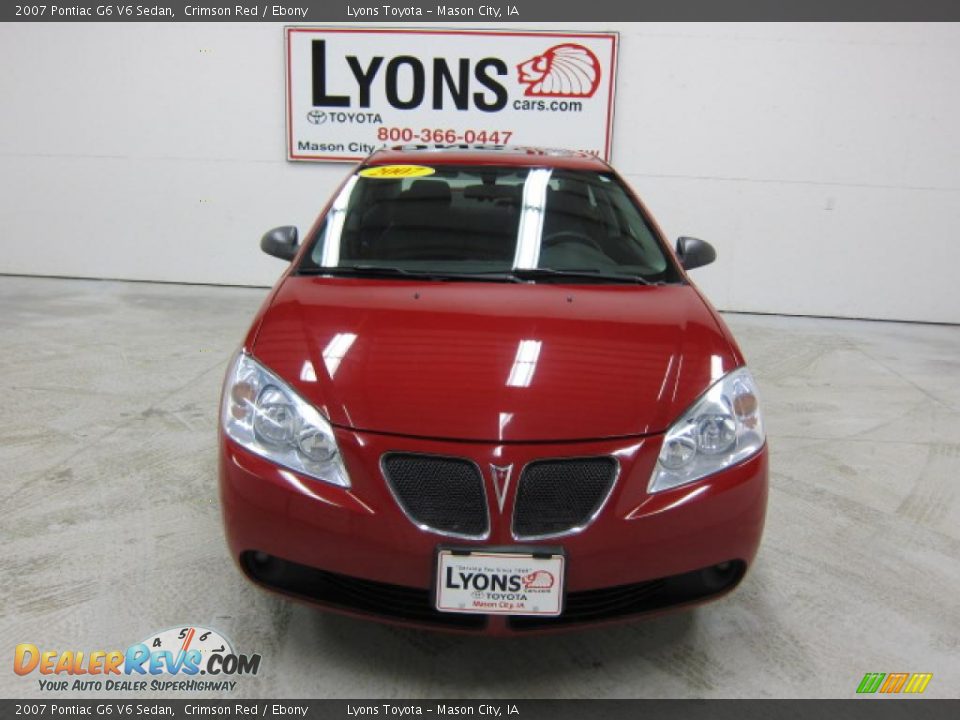 2007 Pontiac G6 V6 Sedan Crimson Red / Ebony Photo #27