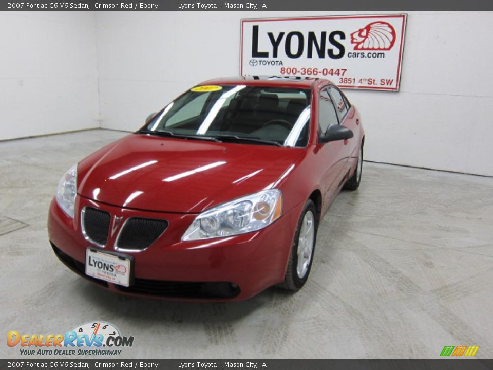 2007 Pontiac G6 V6 Sedan Crimson Red / Ebony Photo #28