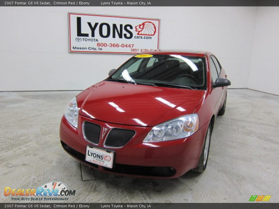 2007 Pontiac G6 V6 Sedan Crimson Red / Ebony Photo #29