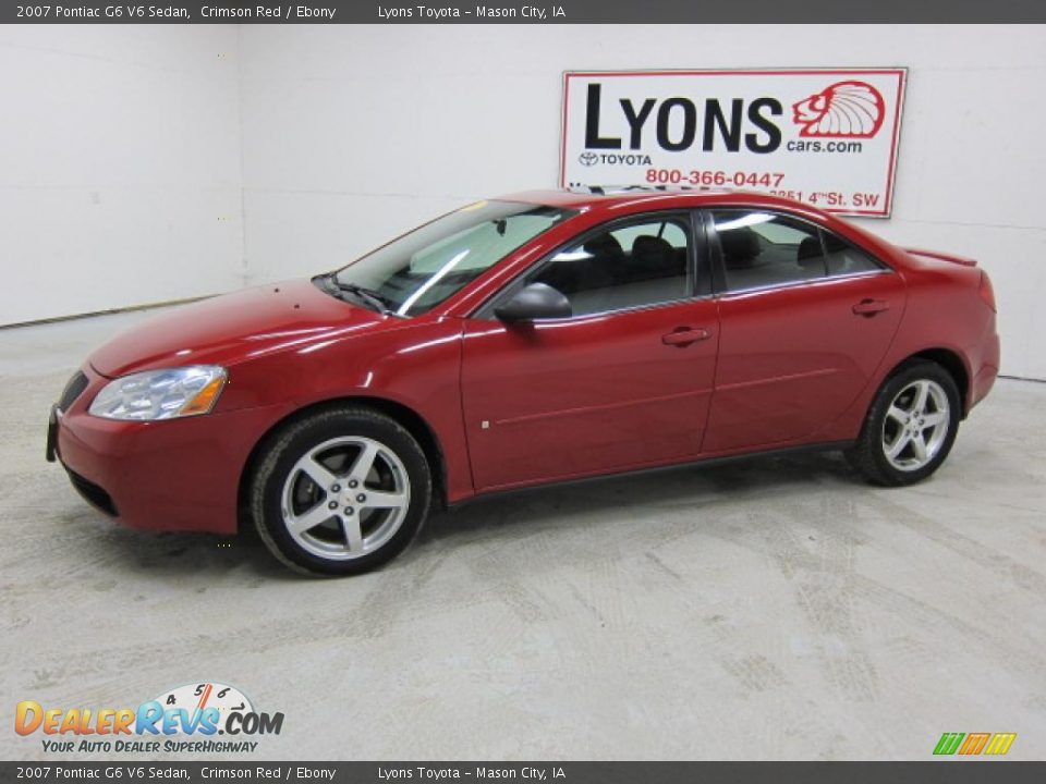 2007 Pontiac G6 V6 Sedan Crimson Red / Ebony Photo #30
