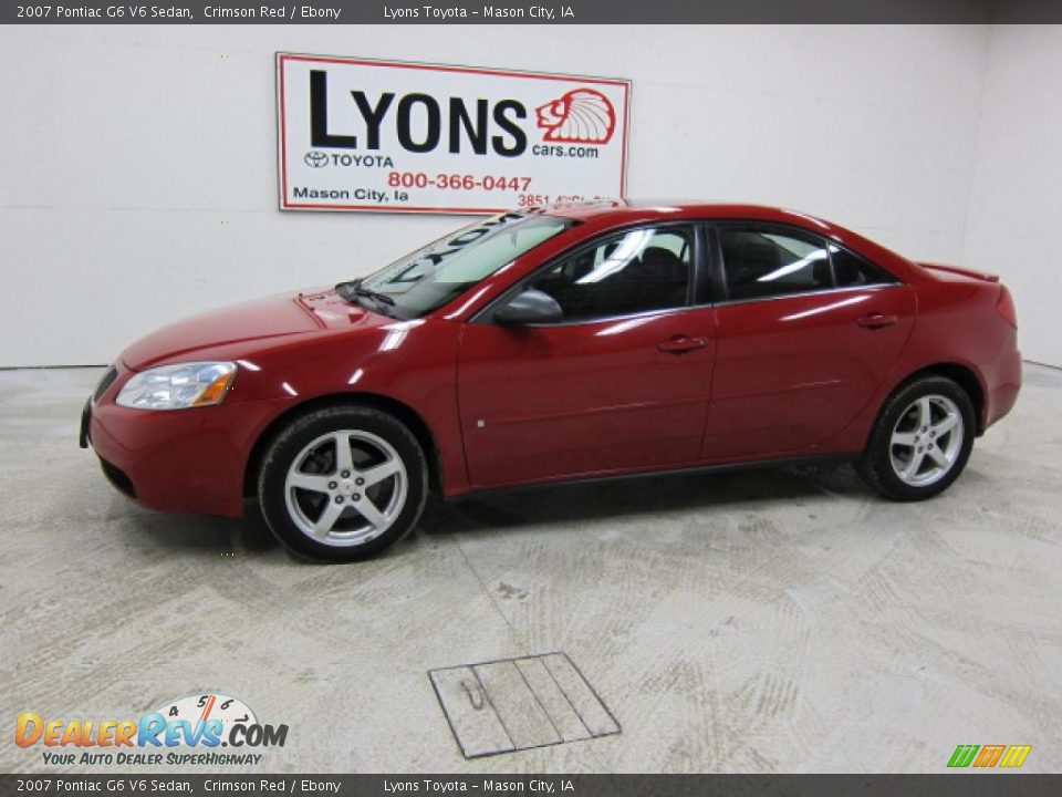 2007 Pontiac G6 V6 Sedan Crimson Red / Ebony Photo #31