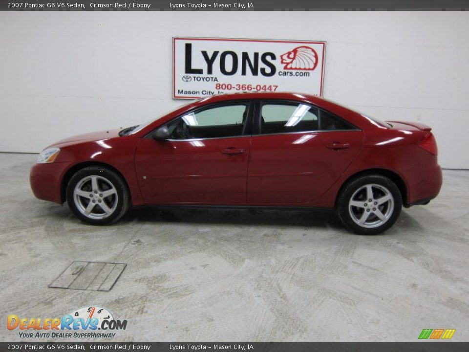 2007 Pontiac G6 V6 Sedan Crimson Red / Ebony Photo #32