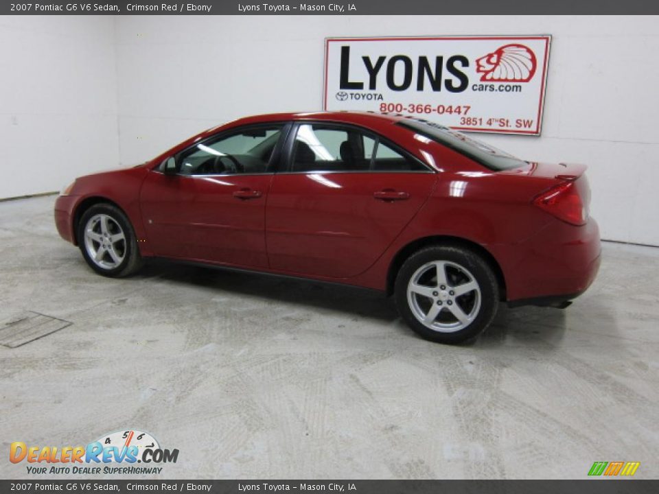 2007 Pontiac G6 V6 Sedan Crimson Red / Ebony Photo #33