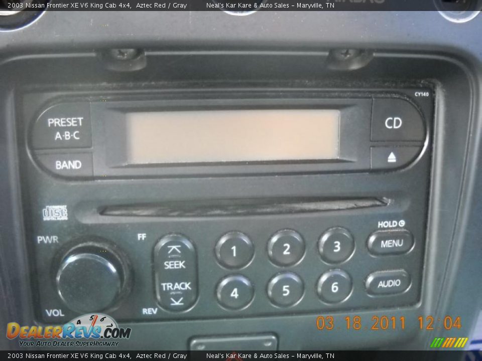 2003 Nissan Frontier XE V6 King Cab 4x4 Aztec Red / Gray Photo #18