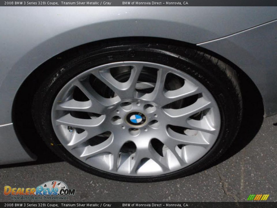 2008 BMW 3 Series 328i Coupe Titanium Silver Metallic / Gray Photo #10