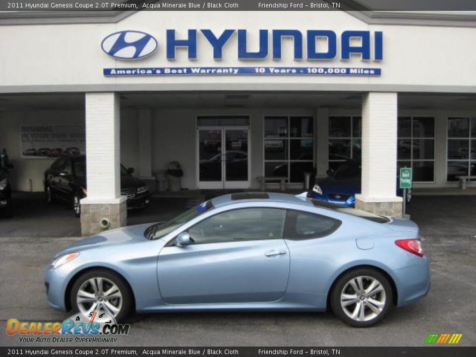 2011 Hyundai Genesis Coupe 2.0T Premium Acqua Minerale Blue / Black Cloth Photo #1