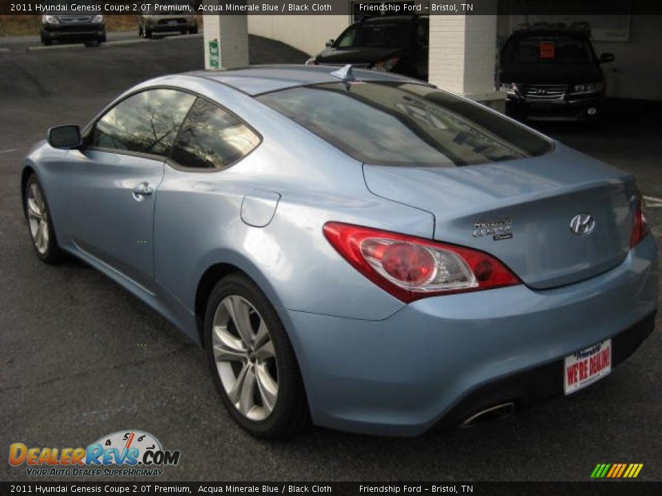 2011 Hyundai Genesis Coupe 2.0T Premium Acqua Minerale Blue / Black Cloth Photo #8