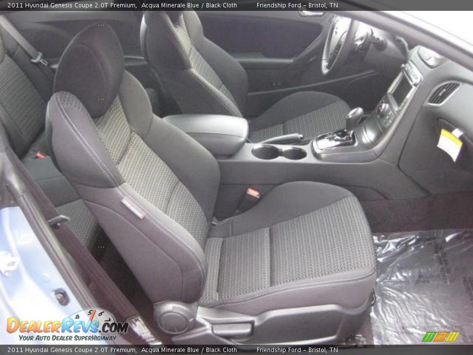 Black Cloth Interior - 2011 Hyundai Genesis Coupe 2.0T Premium Photo #17