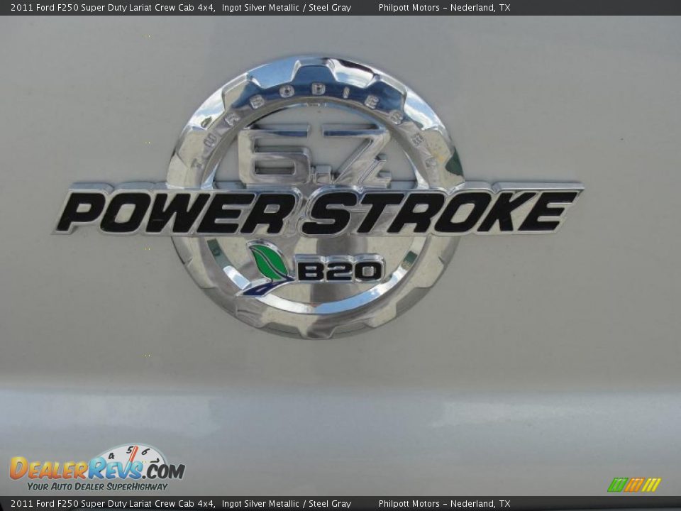 2011 Ford F250 Super Duty Lariat Crew Cab 4x4 Ingot Silver Metallic / Steel Gray Photo #14