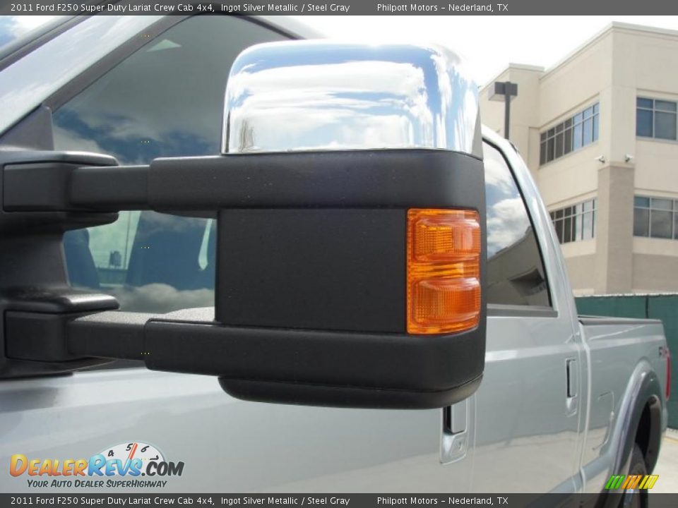 2011 Ford F250 Super Duty Lariat Crew Cab 4x4 Ingot Silver Metallic / Steel Gray Photo #15