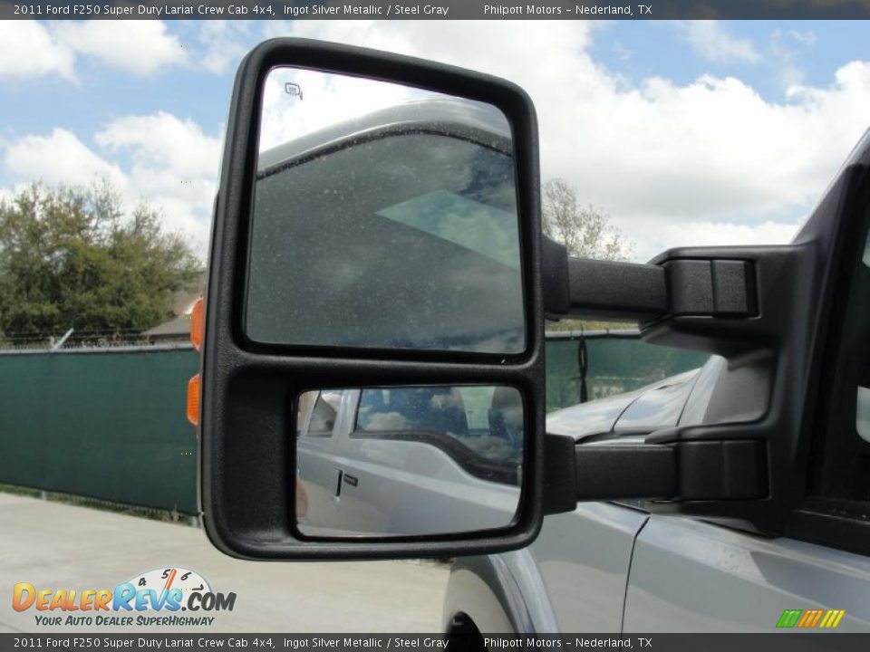 2011 Ford F250 Super Duty Lariat Crew Cab 4x4 Ingot Silver Metallic / Steel Gray Photo #16