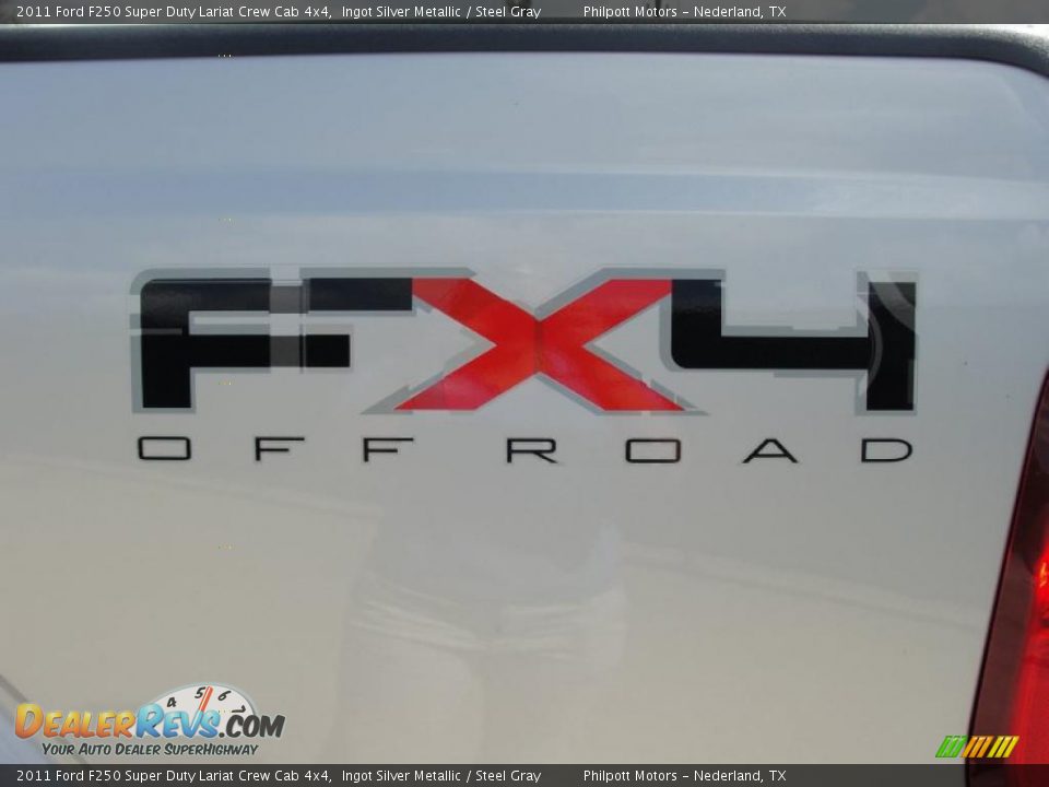 2011 Ford F250 Super Duty Lariat Crew Cab 4x4 Ingot Silver Metallic / Steel Gray Photo #19