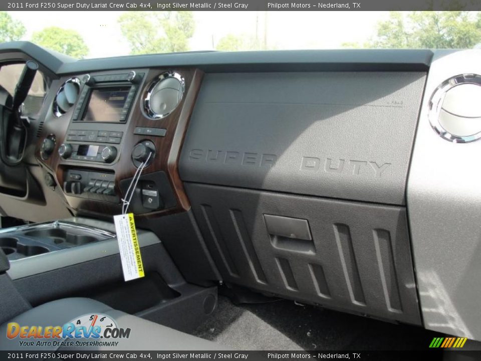 2011 Ford F250 Super Duty Lariat Crew Cab 4x4 Ingot Silver Metallic / Steel Gray Photo #21