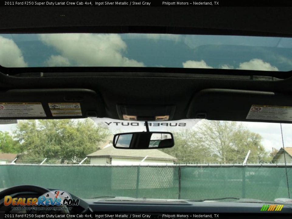 2011 Ford F250 Super Duty Lariat Crew Cab 4x4 Ingot Silver Metallic / Steel Gray Photo #29