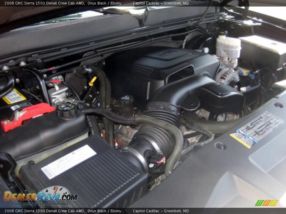2008 GMC Sierra 1500 Denali Crew Cab AWD Onyx Black / Ebony Photo #10