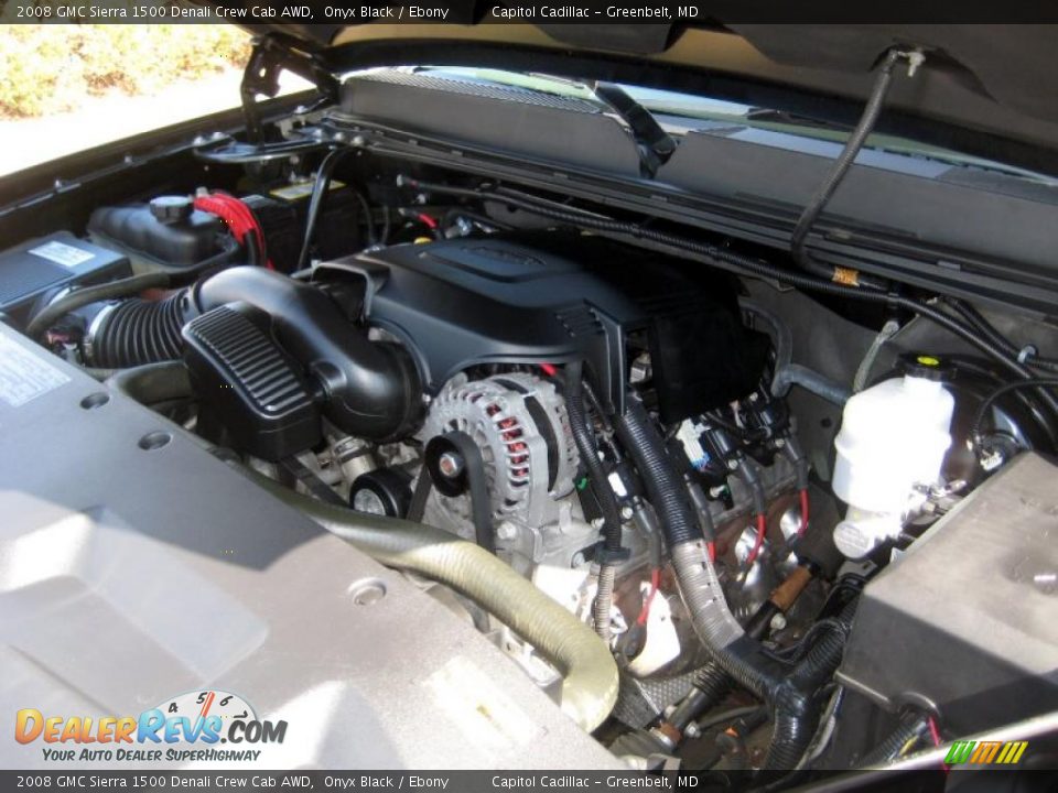 2008 GMC Sierra 1500 Denali Crew Cab AWD Onyx Black / Ebony Photo #11
