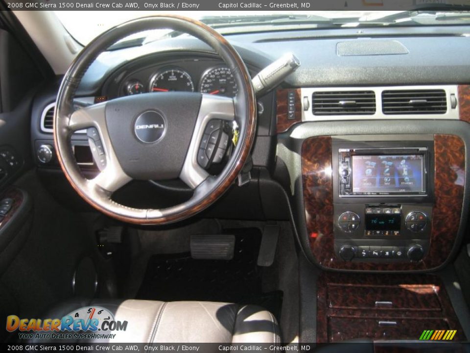 2008 GMC Sierra 1500 Denali Crew Cab AWD Onyx Black / Ebony Photo #16