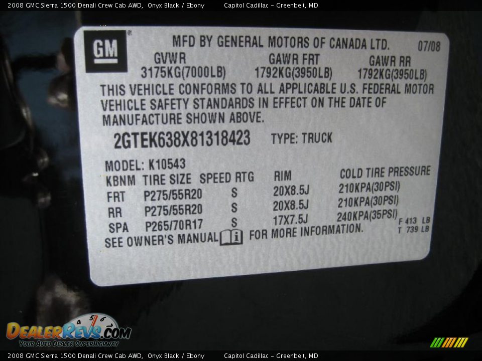 2008 GMC Sierra 1500 Denali Crew Cab AWD Onyx Black / Ebony Photo #23
