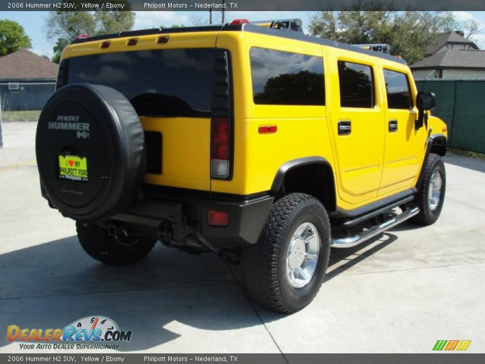 Yellow 2006 Hummer H2 SUV Photo #3