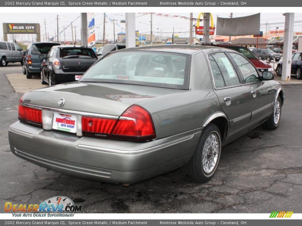 2002 Mercury Grand Marquis GS Spruce Green Metallic / Medium Parchment Photo #7