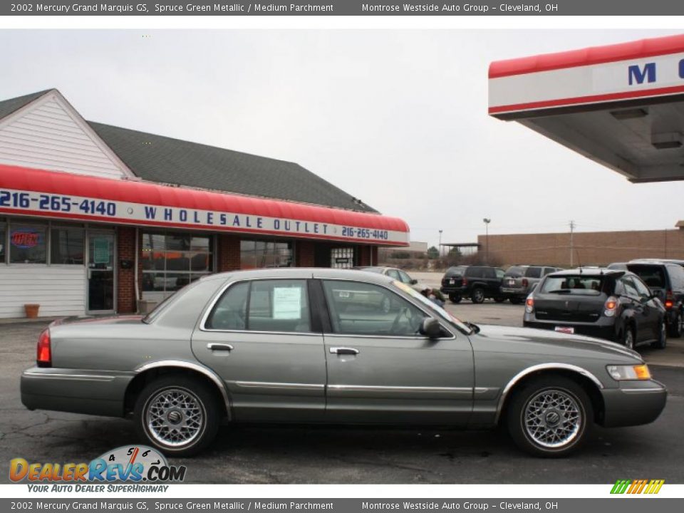 2002 Mercury Grand Marquis GS Spruce Green Metallic / Medium Parchment Photo #8