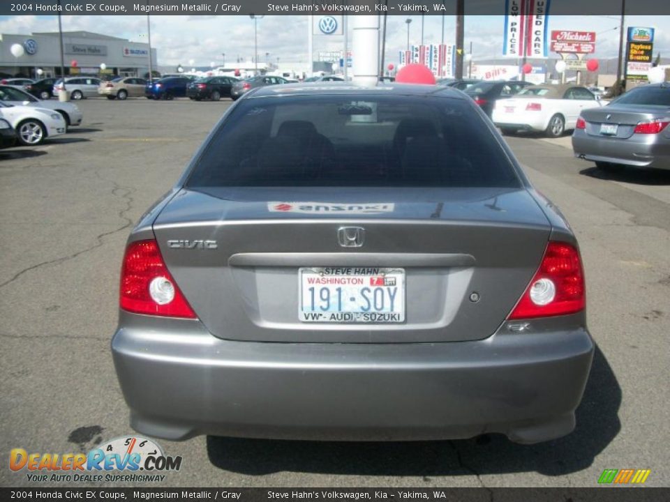 2004 Honda Civic EX Coupe Magnesium Metallic / Gray Photo #6