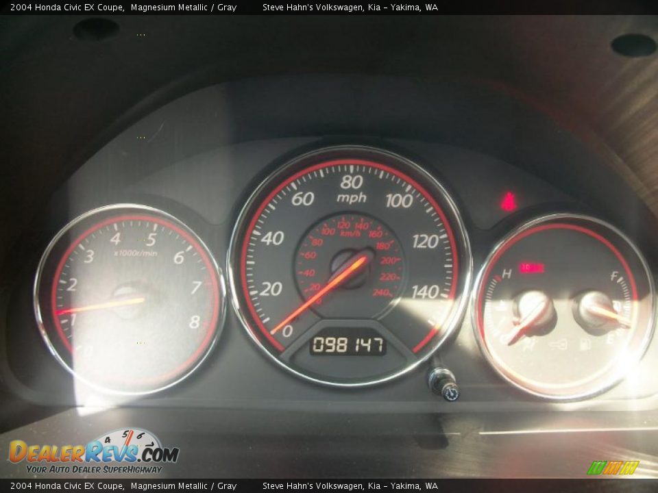 2004 Honda Civic EX Coupe Magnesium Metallic / Gray Photo #14