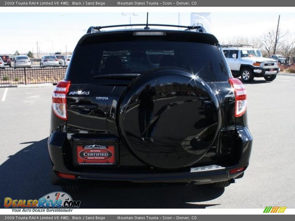 2009 Toyota RAV4 Limited V6 4WD Black / Sand Beige Photo #3