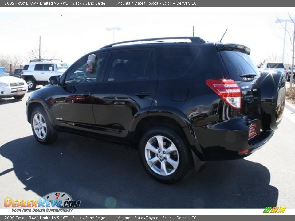 2009 Toyota RAV4 Limited V6 4WD Black / Sand Beige Photo #4