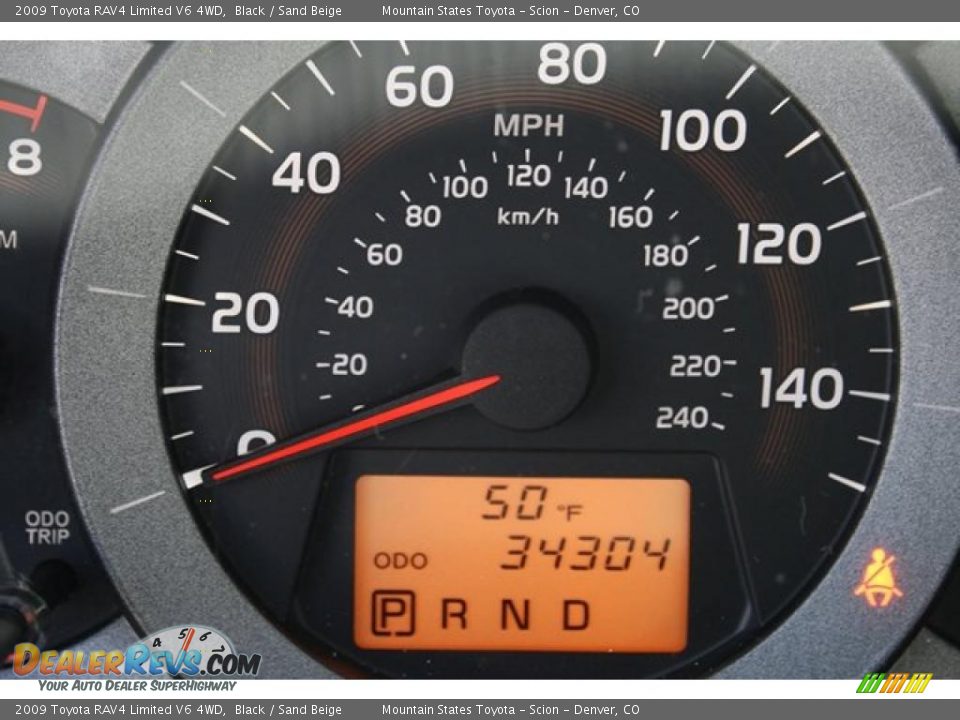 2009 Toyota RAV4 Limited V6 4WD Black / Sand Beige Photo #7