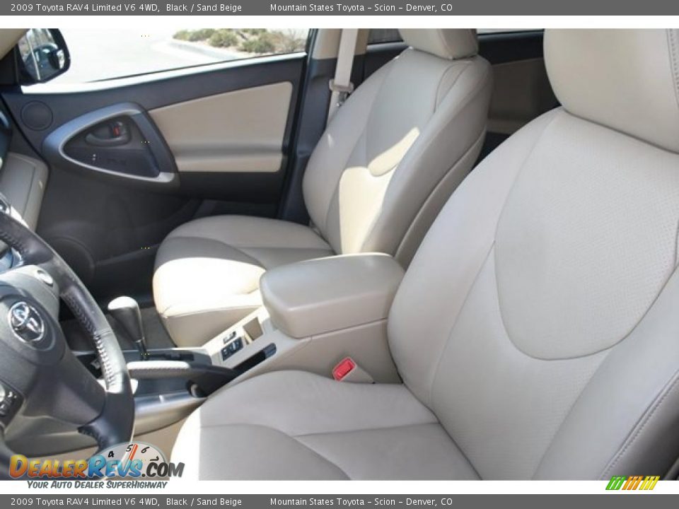 2009 Toyota RAV4 Limited V6 4WD Black / Sand Beige Photo #9