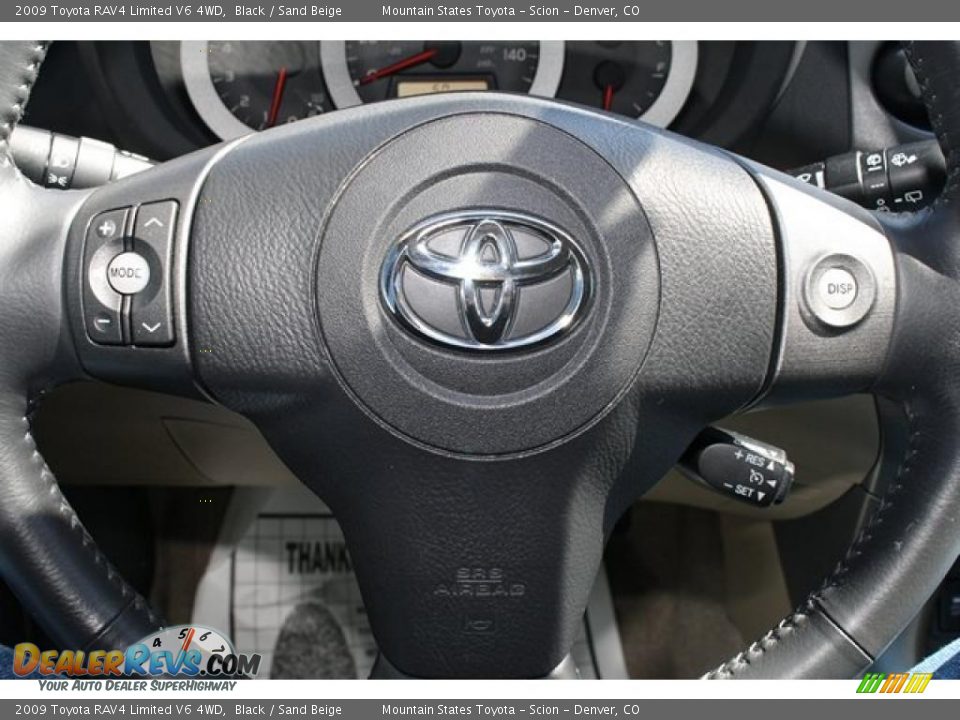 2009 Toyota RAV4 Limited V6 4WD Black / Sand Beige Photo #16