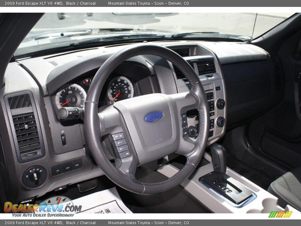 2009 Ford Escape XLT V6 4WD Black / Charcoal Photo #8