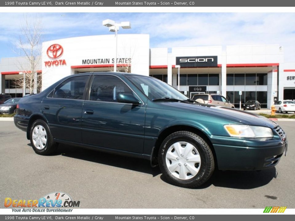 1998 Toyota Camry LE V6 Dark Green Metallic / Gray Photo #1