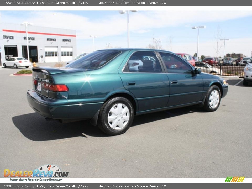 1998 Toyota Camry LE V6 Dark Green Metallic / Gray Photo #2 ...