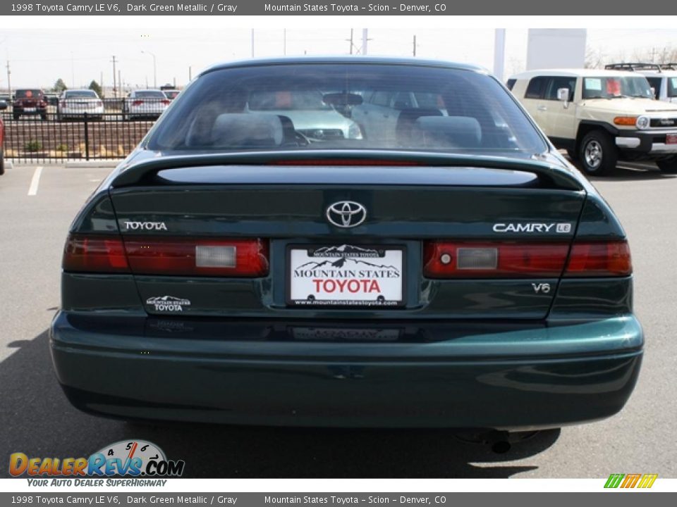 1998 Toyota Camry LE V6 Dark Green Metallic / Gray Photo #3