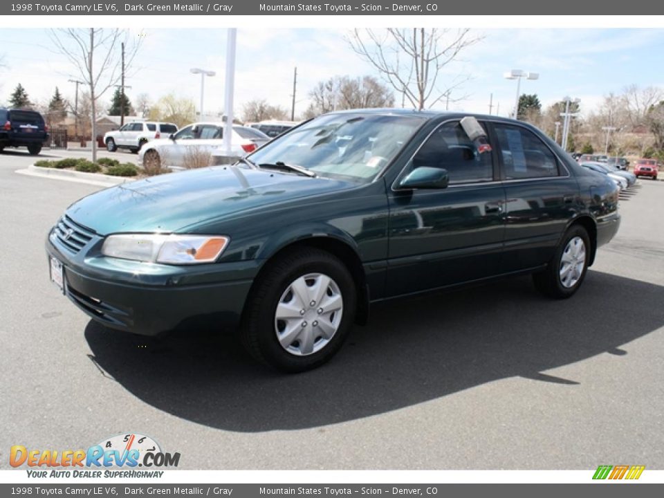 1998 Toyota Camry LE V6 Dark Green Metallic / Gray Photo #5