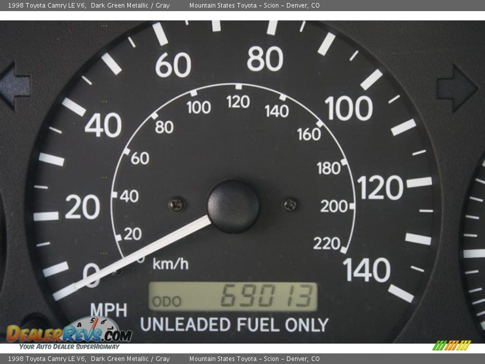 1998 Toyota Camry LE V6 Dark Green Metallic / Gray Photo #7