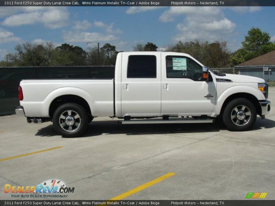 White Platinum Metallic Tri-Coat 2011 Ford F250 Super Duty Lariat Crew Cab Photo #2