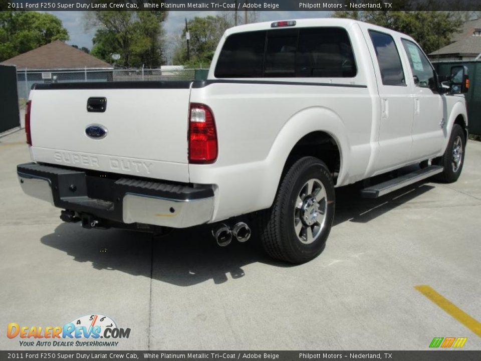 White Platinum Metallic Tri-Coat 2011 Ford F250 Super Duty Lariat Crew Cab Photo #3
