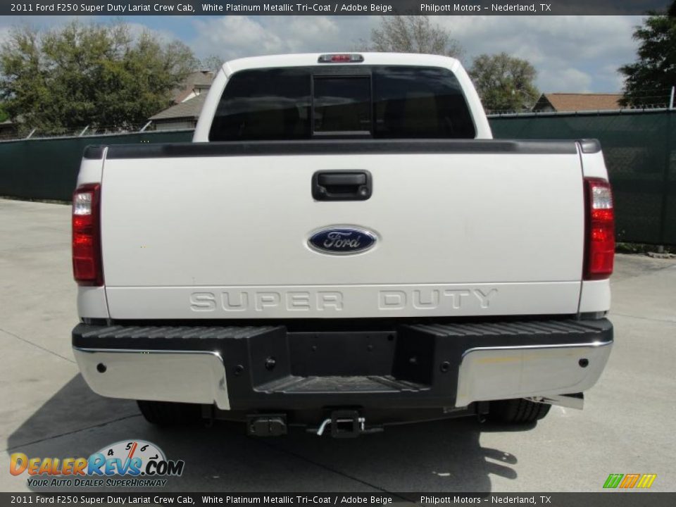 White Platinum Metallic Tri-Coat 2011 Ford F250 Super Duty Lariat Crew Cab Photo #4