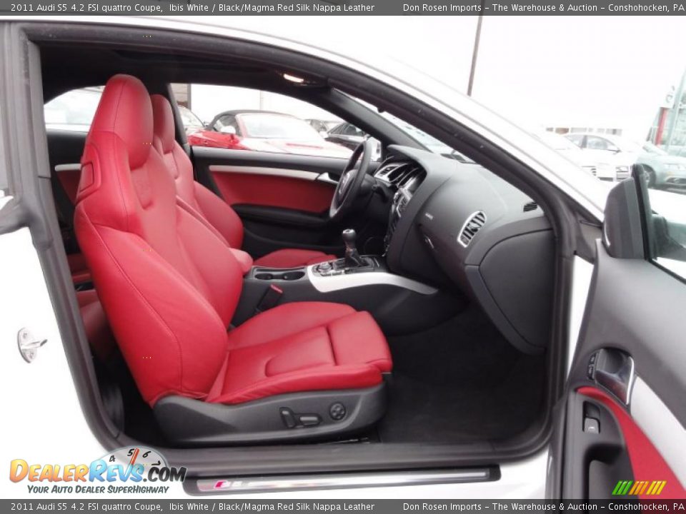 2011 Audi S5 4.2 FSI quattro Coupe Ibis White / Black/Magma Red Silk Nappa Leather Photo #19