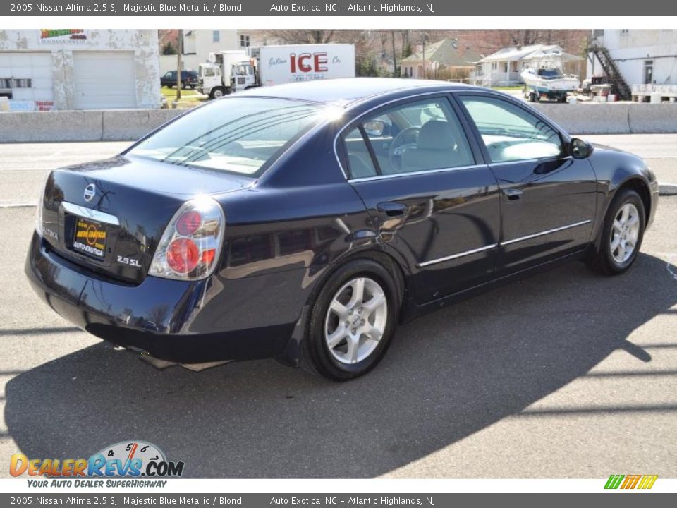 2005 Nissan Altima 2.5 S Majestic Blue Metallic / Blond Photo #3