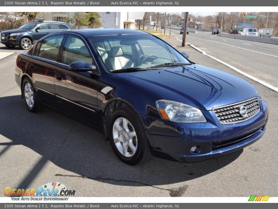 2005 Nissan Altima 2.5 S Majestic Blue Metallic / Blond Photo #4