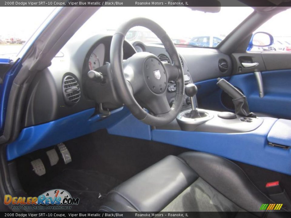 Black/Blue Interior - 2008 Dodge Viper SRT-10 Coupe Photo #5
