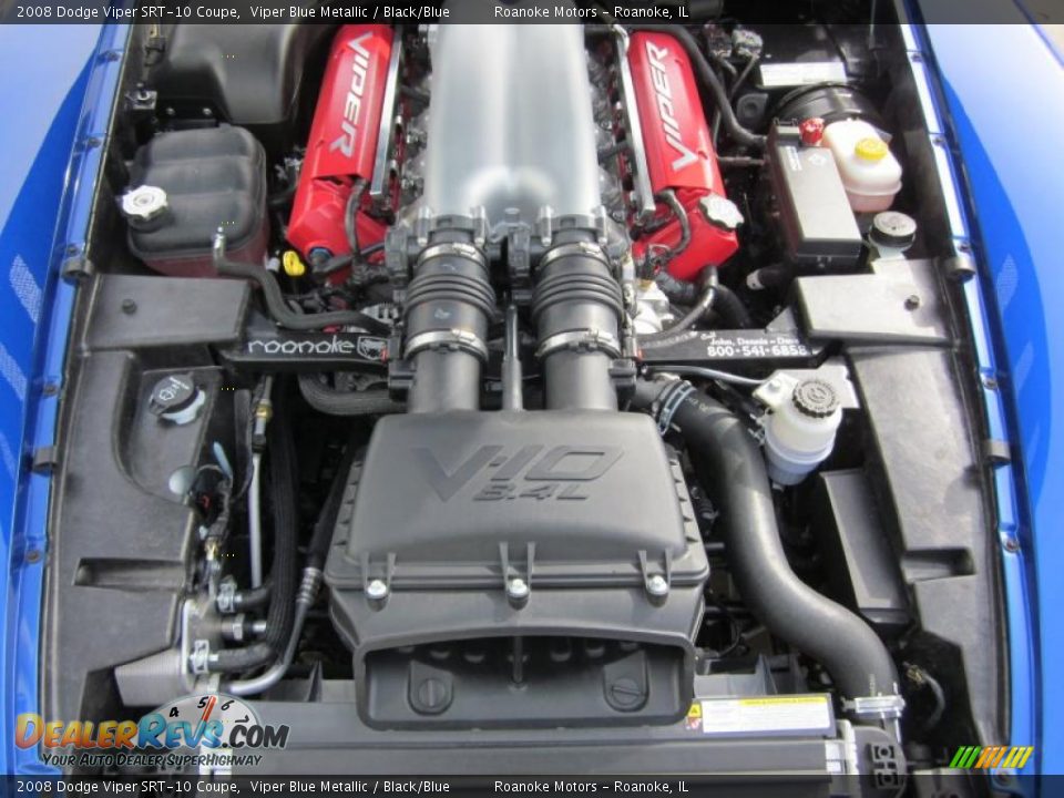 2008 Dodge Viper SRT-10 Coupe 8.4 Liter OHV 20-Valve VVT V10 Engine Photo #8