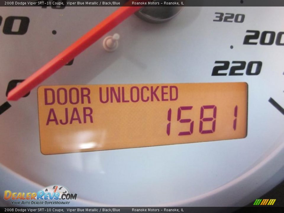 2008 Dodge Viper SRT-10 Coupe Viper Blue Metallic / Black/Blue Photo #18