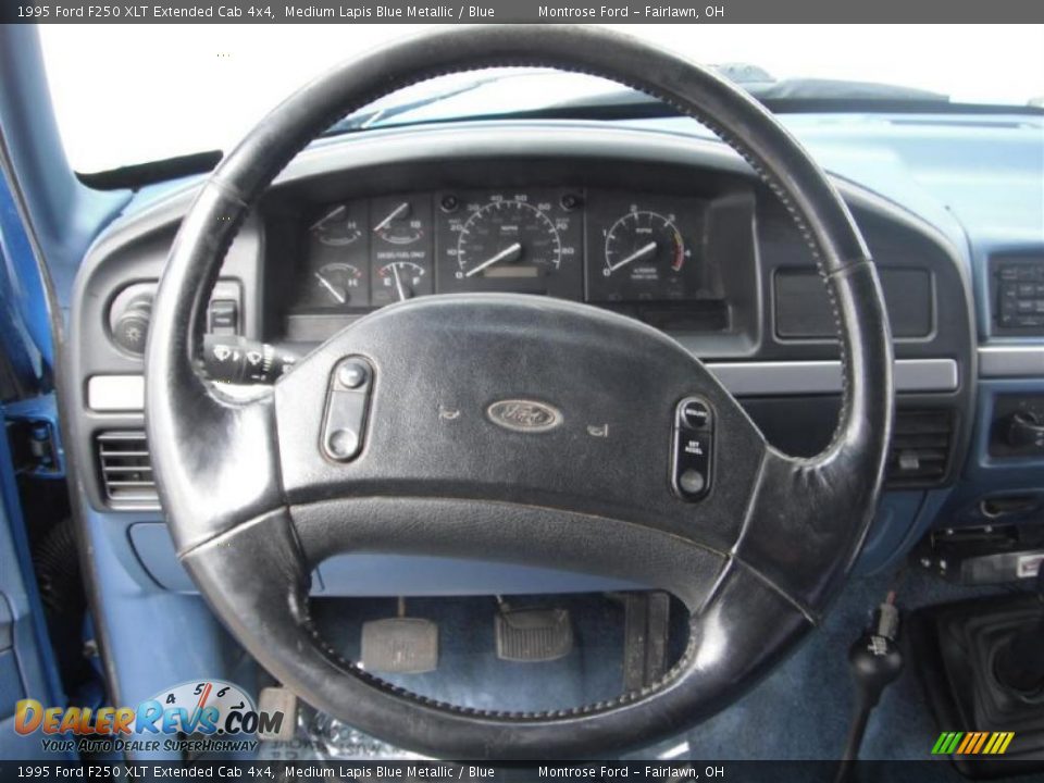 1995 Ford F250 XLT Extended Cab 4x4 Steering Wheel Photo #10