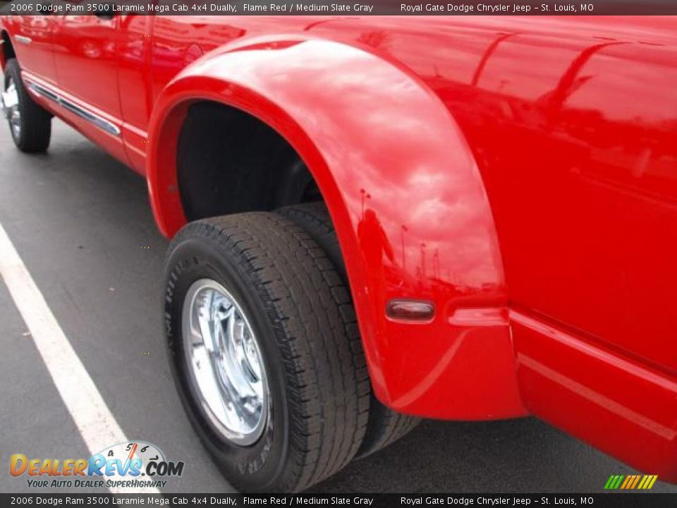 2006 Dodge Ram 3500 Laramie Mega Cab 4x4 Dually Flame Red / Medium Slate Gray Photo #4