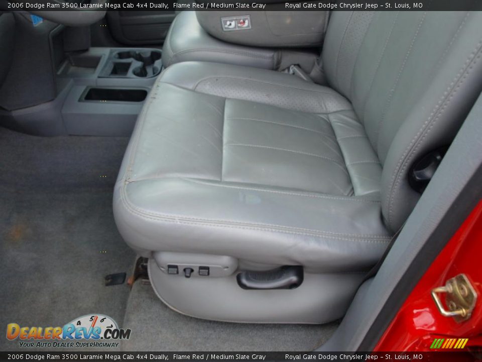 2006 Dodge Ram 3500 Laramie Mega Cab 4x4 Dually Flame Red / Medium Slate Gray Photo #15